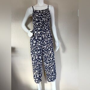 Old Navy Spaghetti Strap Floral Jumpsuit Size L